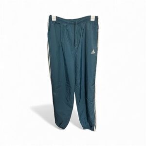 Adidas Men's Teal Y2K Joggers with White stripes and Logo